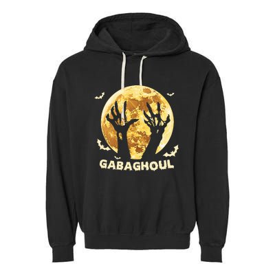 Gabaghoul Ghost Italian Ham Halloween Gabagool Parody Garment-Dyed Fleece Hoodie