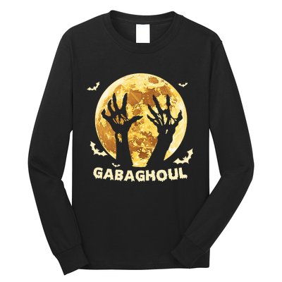 Gabaghoul Ghost Italian Ham Halloween Gabagool Parody Long Sleeve Shirt