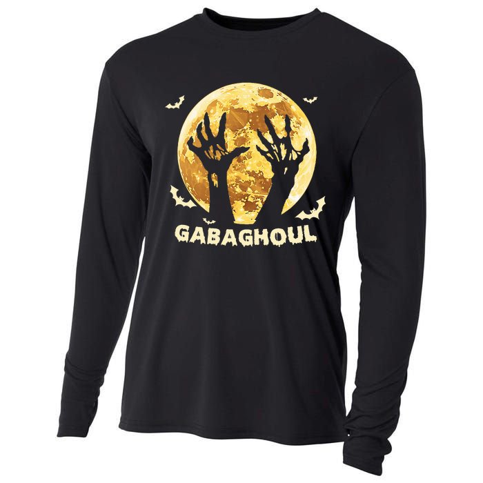 Gabaghoul Ghost Italian Ham Halloween Gabagool Parody Cooling Performance Long Sleeve Crew