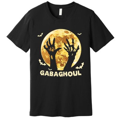 Gabaghoul Ghost Italian Ham Halloween Gabagool Parody Premium T-Shirt