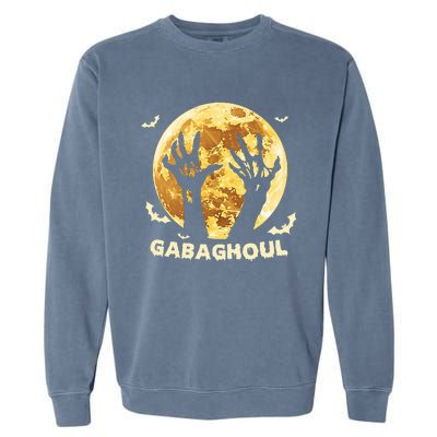 Gabaghoul Ghost Italian Ham Halloween Gabagool Parody Garment-Dyed Sweatshirt