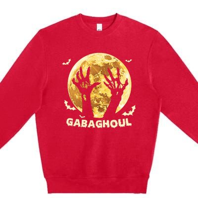 Gabaghoul Ghost Italian Ham Halloween Gabagool Parody Premium Crewneck Sweatshirt