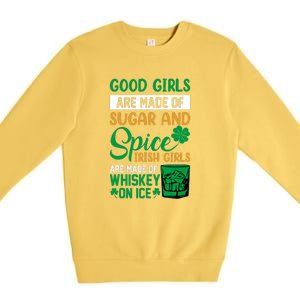 Good Girls Irish Girls Ireland Irish Proud St Patrick Day Premium Crewneck Sweatshirt