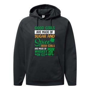 Good Girls Irish Girls Ireland Irish Proud St Patrick Day Performance Fleece Hoodie