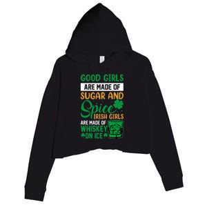 Good Girls Irish Girls Ireland Irish Proud St Patrick Day Crop Fleece Hoodie