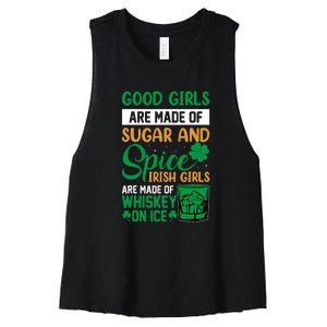 Good Girls Irish Girls Ireland Irish Proud St Patrick Day Women's Racerback Cropped Tank