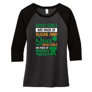 Good Girls Irish Girls Ireland Irish Proud St Patrick Day Women's Tri-Blend 3/4-Sleeve Raglan Shirt