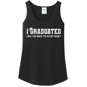 Graduation Gifts I Graduated Can I Go Back To Sleep Grad Ladies Essential Tank