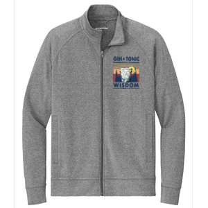 Gin Goes In Wisdom Comes Out And Tonic Stretch Full-Zip Cadet Jacket