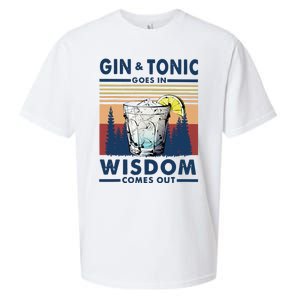 Gin Goes In Wisdom Comes Out And Tonic Sueded Cloud Jersey T-Shirt