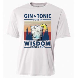 Gin Goes In Wisdom Comes Out And Tonic Cooling Performance Crew T-Shirt