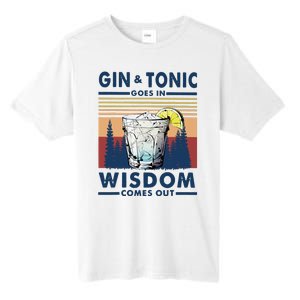 Gin Goes In Wisdom Comes Out And Tonic Tall Fusion ChromaSoft Performance T-Shirt