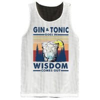 Gin Goes In Wisdom Comes Out And Tonic Mesh Reversible Basketball Jersey Tank