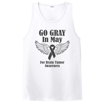 Go Gray In May Brain Tumor Awareness Cancer Hope Gray Ribbon PosiCharge Competitor Tank