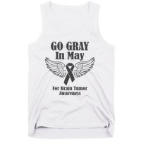 Go Gray In May Brain Tumor Awareness Cancer Hope Gray Ribbon Tank Top