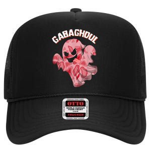 Gabaghoul Ghost Italian Ham Halloween Gabagool Parody High Crown Mesh Back Trucker Hat