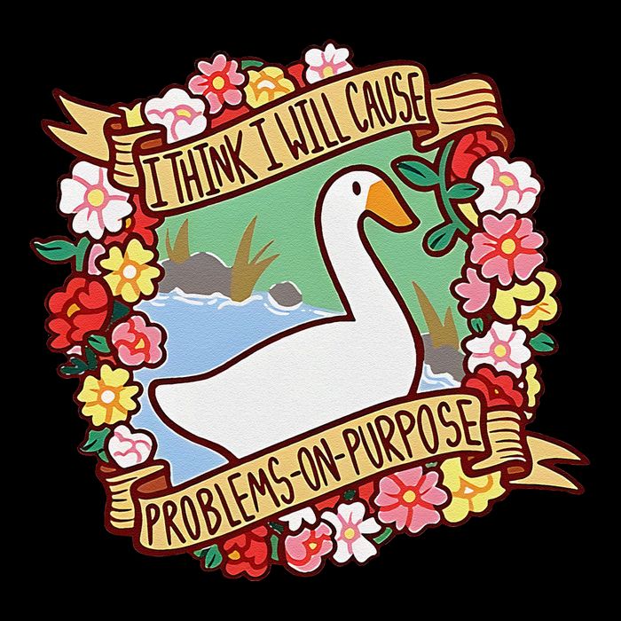 Goose Game I Think I Will Cause Problemsonpurpose 16 in Basic Backpack