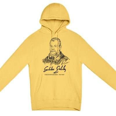 Galileo Galilei Italian Astronomer Astronomy Science Premium Pullover Hoodie