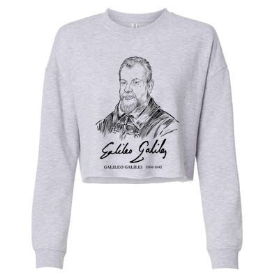 Galileo Galilei Italian Astronomer Astronomy Science Cropped Pullover Crew