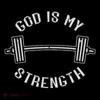 Gym God Is My Strength Christian Workout Fitness Women Women's V-Neck T-Shirt