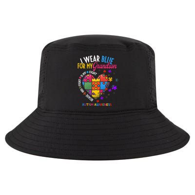 Grandma Grandpa I Wear Blue For My Grandson Autism Awareness Cool Comfort Performance Bucket Hat