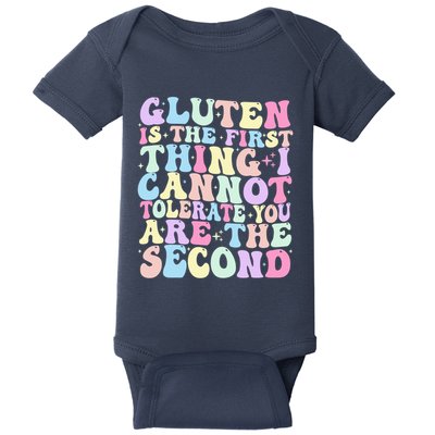 Groovy Gluten Is The First Thing I Cannot Tolerate Baby Bodysuit