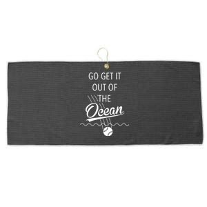 Go Get It Out of the Ocean Blue Large Microfiber Waffle Golf Towel