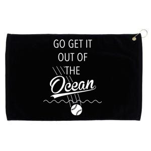 Go Get It Out of the Ocean Blue Grommeted Golf Towel