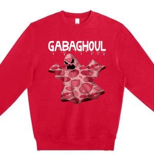 Gabaghoul Ghost Italian Funny Halloween Gabagool Premium Crewneck Sweatshirt