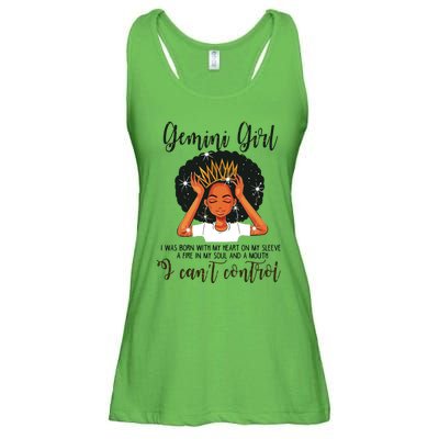 Gemini Girl I Cant Control Zodiac Birthday Black Woman Ladies Essential Flowy Tank