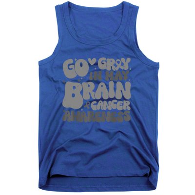 Go Gray In May Brain Cancer Awareness Cute Gift Tank Top