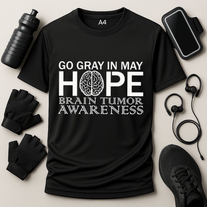 Go Gray In May Brain Cancer Cooling Performance Crew T-Shirt