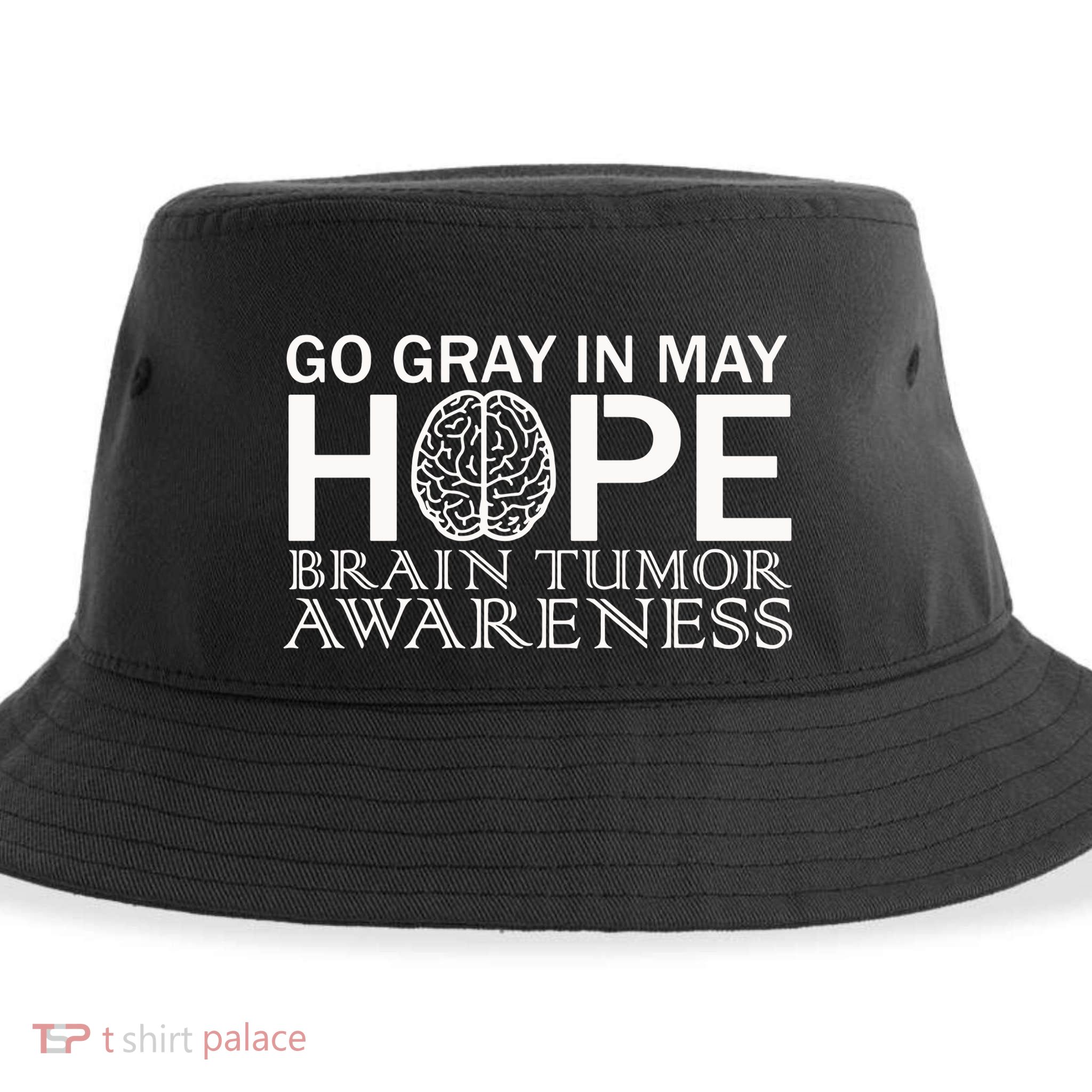 Go Gray In May Brain Cancer Sustainable Bucket Hat