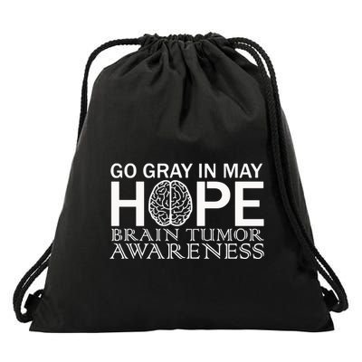 Go Gray In May Brain Cancer Drawstring Bag