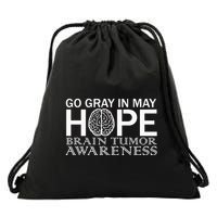 Go Gray In May Brain Cancer Drawstring Bag