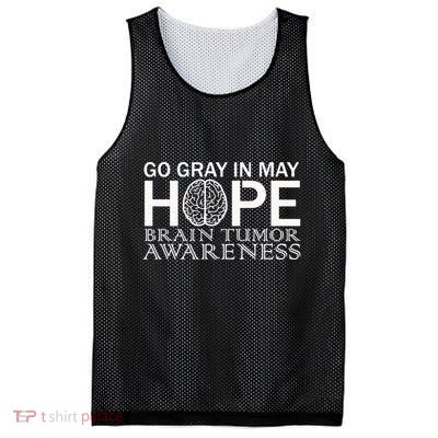 Go Gray In May Brain Cancer Mesh Reversible Basketball Jersey Tank