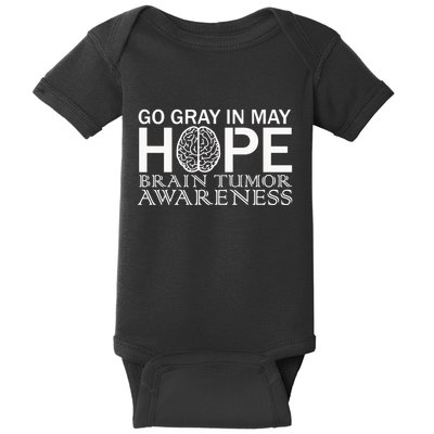 Go Gray In May Brain Cancer Baby Bodysuit