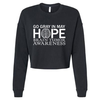 Go Gray In May Brain Cancer Cropped Pullover Crew