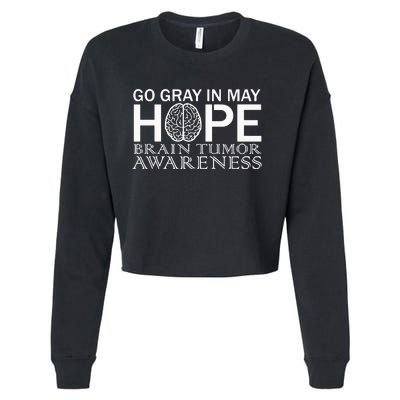 Go Gray In May Brain Cancer Cropped Pullover Crew