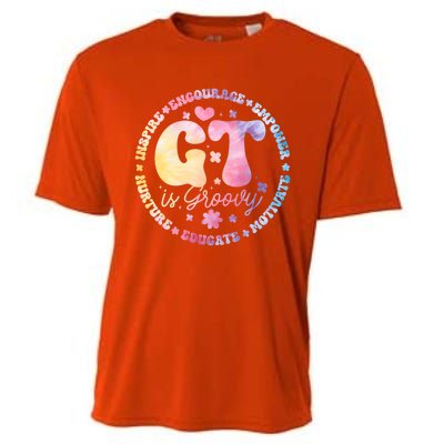 Gifted Gt Is Groovy Teacher Appreciation Week Back To School Great Gift Cooling Performance Crew T-Shirt