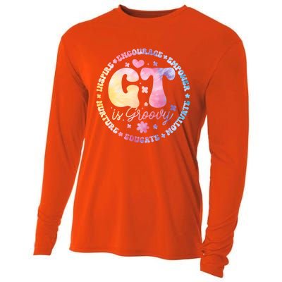 Gifted Gt Is Groovy Teacher Appreciation Week Back To School Great Gift Cooling Performance Long Sleeve Crew