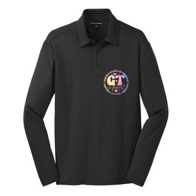 Gifted Gt Is Groovy Teacher Appreciation Week Back To School Great Gift Silk Touch Performance Long Sleeve Polo