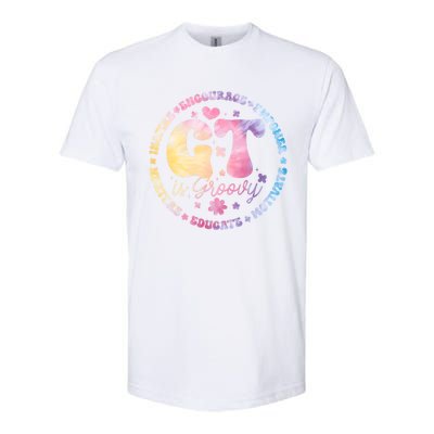 Gifted Gt Is Groovy Teacher Appreciation Week Back To School Great Gift Softstyle CVC T-Shirt