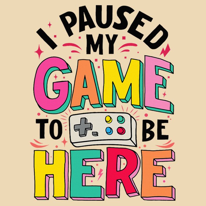 Gamer Girl I Paused My Game To Be Here Drawstring Bag