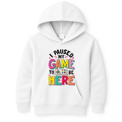 Gamer Girl I Paused My Game To Be Here Kids Hoodie