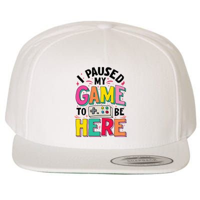 Gamer Girl I Paused My Game To Be Here Wool Snapback Cap
