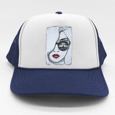 Graffiti Girl In Paris Trucker Hat