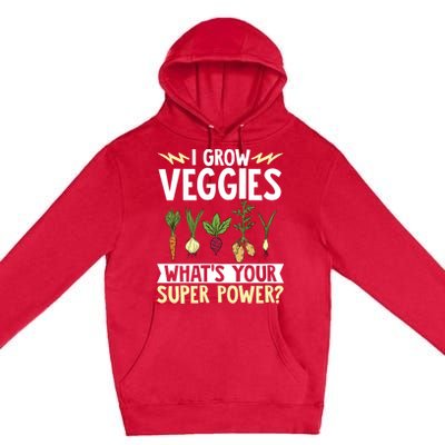 Gardener Gardening I Grow Veggies Super Power? Gift Premium Pullover Hoodie