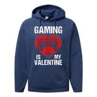 Gamer Gaming Is My Valentine Boys Teen Valentines Performance Fleece Hoodie