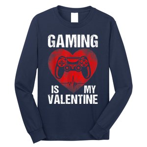 Gamer Gaming Is My Valentine Boys Teen Valentines Long Sleeve Shirt